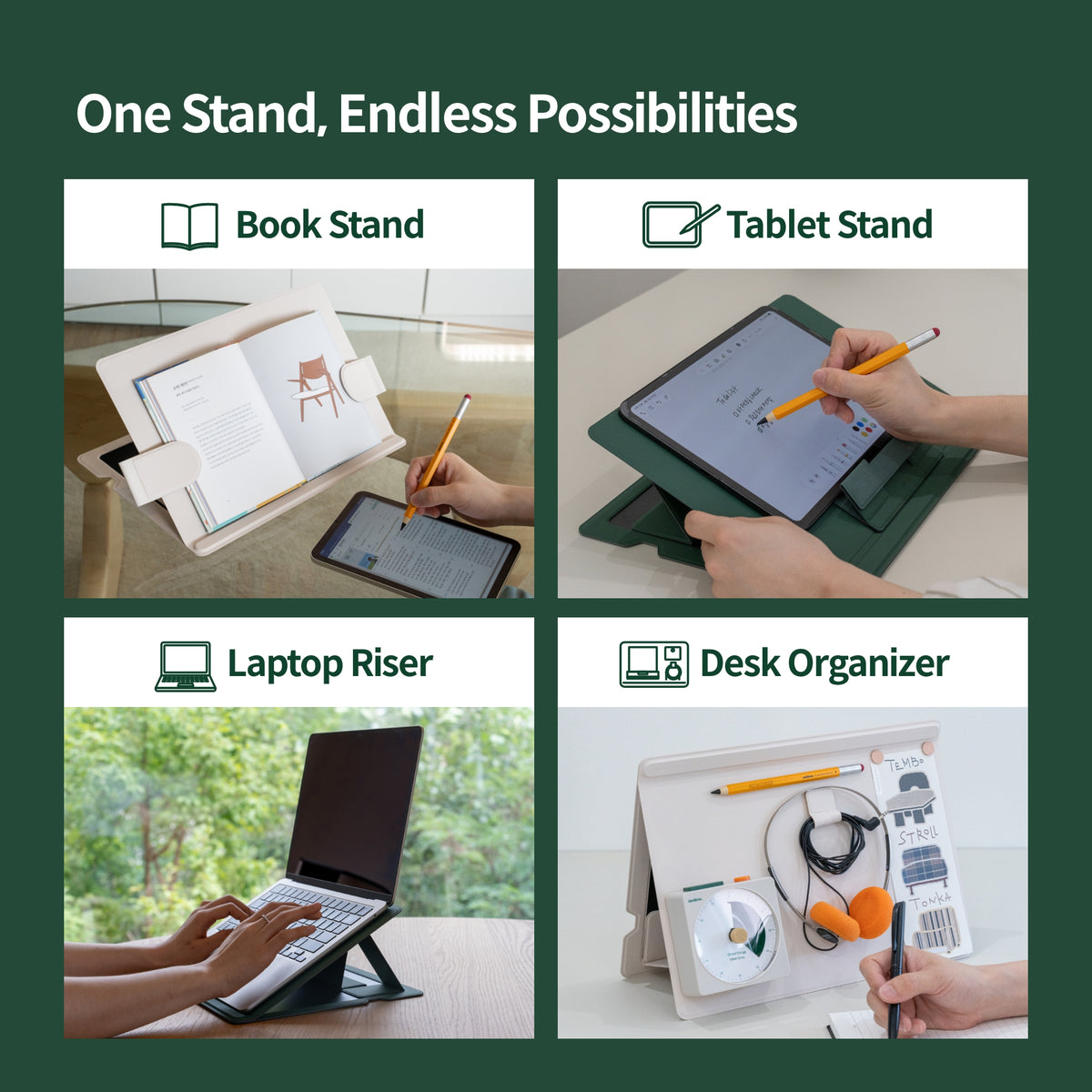 Nelna Anywhere Stand | Magnetic Modular Stand Board (6-in-1)